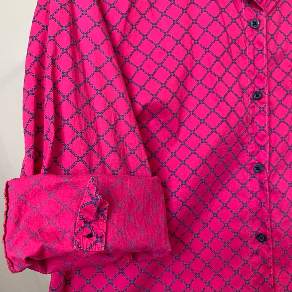 Tommy Hilfiger Women's Long Sleeve Button Up Classic Shirt Cotton Pink L *Flaw - Picture 16 of 16